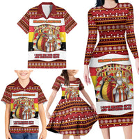 Personalized Belgium Family Matching Long Sleeve Bodycon Dress and Hawaiian Shirt Saint Nicholas With Patterns Xmas - Wonder Print Shop