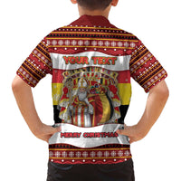 Personalized Belgium Family Matching Off The Shoulder Long Sleeve Dress and Hawaiian Shirt Saint Nicholas With Patterns Xmas - Wonder Print Shop