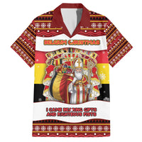 Personalized Belgium Family Matching Off The Shoulder Long Sleeve Dress and Hawaiian Shirt Saint Nicholas With Patterns Xmas - Wonder Print Shop
