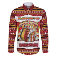 Personalized Belgium Family Matching Off The Shoulder Long Sleeve Dress and Hawaiian Shirt Saint Nicholas With Patterns Xmas - Wonder Print Shop