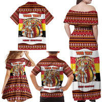 Personalized Belgium Family Matching Off Shoulder Maxi Dress and Hawaiian Shirt Saint Nicholas With Patterns Xmas - Wonder Print Shop