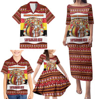 Personalized Belgium Family Matching Puletasi and Hawaiian Shirt Saint Nicholas With Patterns Xmas - Wonder Print Shop