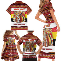 Personalized Belgium Family Matching Short Sleeve Bodycon Dress and Hawaiian Shirt Saint Nicholas With Patterns Xmas - Wonder Print Shop