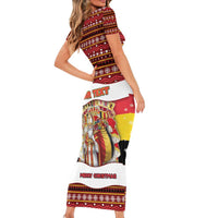 Personalized Belgium Family Matching Short Sleeve Bodycon Dress and Hawaiian Shirt Saint Nicholas With Patterns Xmas - Wonder Print Shop