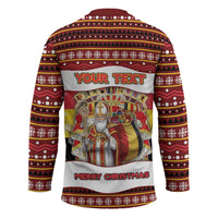 Personalized Belgium Hockey Jersey Saint Nicholas With Patterns Xmas - Wonder Print Shop