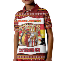 Personalized Belgium Kid Polo Shirt Saint Nicholas With Patterns Xmas - Wonder Print Shop
