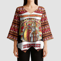 Personalized Belgium Kimono Sleeve Blouse Saint Nicholas With Patterns Xmas - Wonder Print Shop
