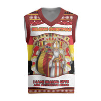 Personalized Belgium Christmas Knitted V-Neck Vest Saint Nicholas With Patterns Xmas - Wonder Print Shop