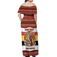 Personalized Belgium Off Shoulder Maxi Dress Saint Nicholas With Patterns Xmas - Wonder Print Shop