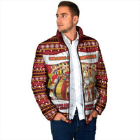 Personalized Belgium Padded Jacket Saint Nicholas With Patterns Xmas - Wonder Print Shop