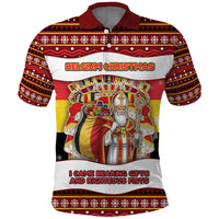 Personalized Belgium Polo Shirt Saint Nicholas With Patterns Xmas - Wonder Print Shop