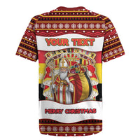 Personalized Belgium Rugby Jersey Saint Nicholas With Patterns Xmas - Wonder Print Shop