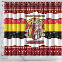 Belgium Shower Curtain Saint Nicholas With Patterns Xmas - Wonder Print Shop