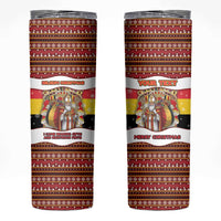 Personalized Belgium Skinny Tumbler Saint Nicholas With Patterns Xmas - Wonder Print Shop