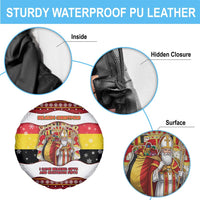 Belgium Spare Tire Cover Saint Nicholas With Patterns Xmas - Wonder Print Shop