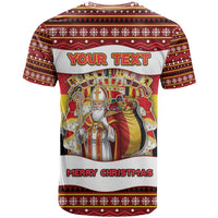 Personalized Belgium T Shirt Saint Nicholas With Patterns Xmas - Wonder Print Shop