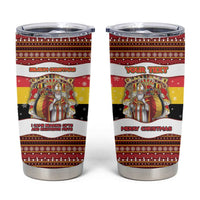 Personalized Belgium Tumbler Cup Saint Nicholas With Patterns Xmas - Wonder Print Shop