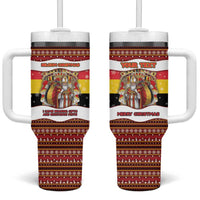 Personalized Belgium Tumbler With Handle Saint Nicholas With Patterns Xmas - Wonder Print Shop