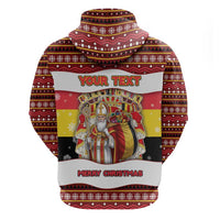Personalized Belgium Zip Hoodie Saint Nicholas With Patterns Xmas - Wonder Print Shop