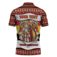 Personalized Belgium Zipper Polo Shirt Saint Nicholas With Patterns Xmas - Wonder Print Shop