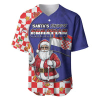Croatia Christmas Baseball Jersey Santas Favorite Croatian - Wonder Print Shop