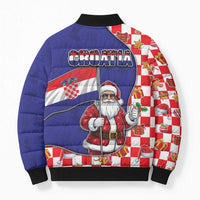 Croatia Christmas Bomber Puffer Jacket Santas Favorite Croatian - Wonder Print Shop