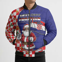 Croatia Christmas Bomber Puffer Jacket Santas Favorite Croatian - Wonder Print Shop