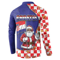 Croatia Christmas Button Sweatshirt Santas Favorite Croatian - Wonder Print Shop