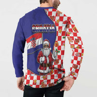 Croatia Christmas Button Sweatshirt Santas Favorite Croatian - Wonder Print Shop