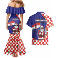 Croatia Christmas Couples Matching Mermaid Dress and Hawaiian Shirt Santas Favorite Croatian - Wonder Print Shop