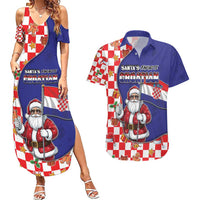 Croatia Christmas Couples Matching Summer Maxi Dress and Hawaiian Shirt Santas Favorite Croatian - Wonder Print Shop