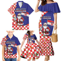 Croatia Christmas Family Matching Mermaid Dress and Hawaiian Shirt Santas Favorite Croatian - Wonder Print Shop