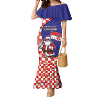 Croatia Christmas Family Matching Mermaid Dress and Hawaiian Shirt Santas Favorite Croatian - Wonder Print Shop