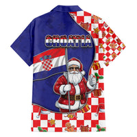Croatia Christmas Family Matching Off Shoulder Short Dress and Hawaiian Shirt Santas Favorite Croatian - Wonder Print Shop