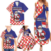 Croatia Christmas Family Matching Summer Maxi Dress and Hawaiian Shirt Santas Favorite Croatian - Wonder Print Shop