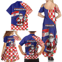 Croatia Christmas Family Matching Summer Maxi Dress and Hawaiian Shirt Santas Favorite Croatian - Wonder Print Shop