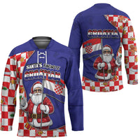 Croatia Christmas Hockey Jersey Santas Favorite Croatian - Wonder Print Shop