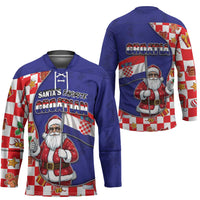 Croatia Christmas Hockey Jersey Santas Favorite Croatian - Wonder Print Shop
