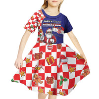 Croatia Christmas Kid Short Sleeve Dress Santas Favorite Croatian - Wonder Print Shop