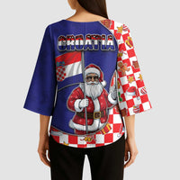Croatia Christmas Kimono Sleeve Blouse Santas Favorite Croatian - Wonder Print Shop