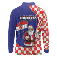 Croatia Christmas Long Sleeve Polo Shirt Santas Favorite Croatian - Wonder Print Shop