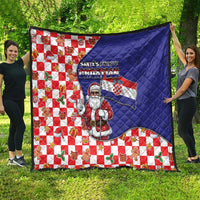 Croatia Christmas Quilt Santas Favorite Croatian - Wonder Print Shop