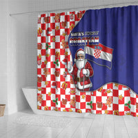Croatia Christmas Shower Curtain Santas Favorite Croatian - Wonder Print Shop