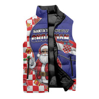 Croatia Christmas Sleeveless Puffer Jacket Santas Favorite Croatian - Wonder Print Shop