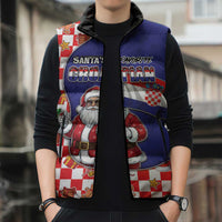 Croatia Christmas Sleeveless Puffer Jacket Santas Favorite Croatian - Wonder Print Shop