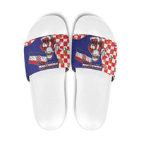 Croatia Christmas Slide Sandals Santas Favorite Croatian - Wonder Print Shop