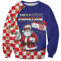 Croatia Christmas Sweatshirt Santas Favorite Croatian - Wonder Print Shop