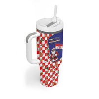 Croatia Christmas Tumbler With Handle Santas Favorite Croatian - Wonder Print Shop