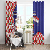 Croatia Christmas Window Curtain Santas Favorite Croatian - Wonder Print Shop
