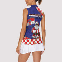 Croatia Christmas Women Sleeveless Polo Shirt Santas Favorite Croatian - Wonder Print Shop